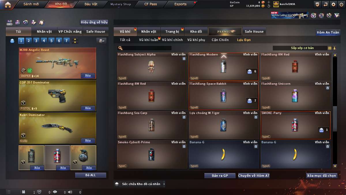shop acc cf uy tin gia re